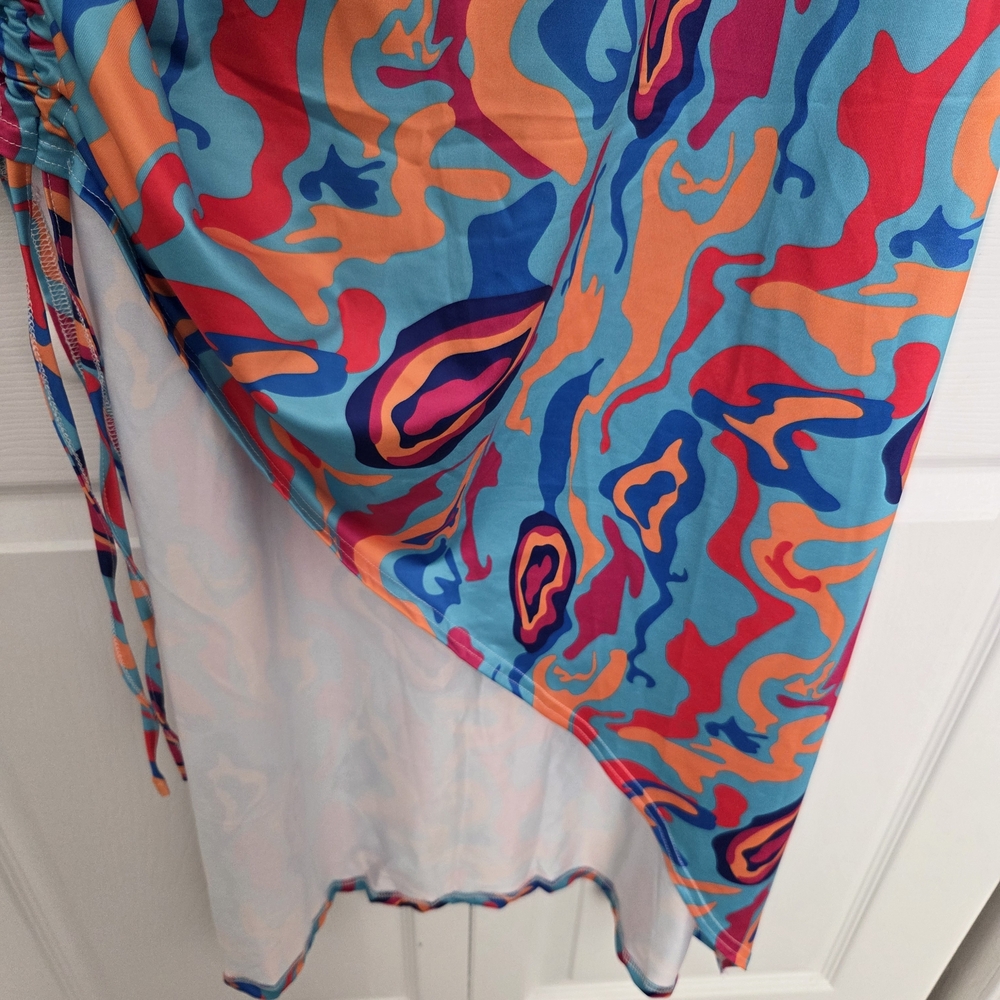 Colorful Asymmetrical Dress - Picture 4 of 6
